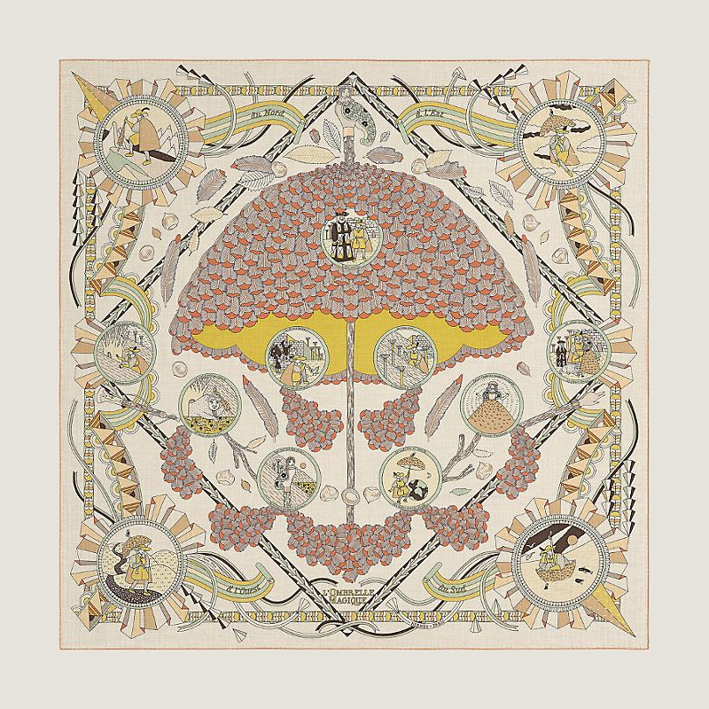 ＊HERMES＊CHALE 【L'OMBRELLE MAGIQUE】 L'Ombrelle Magique shawl 140 | Hermès Australia